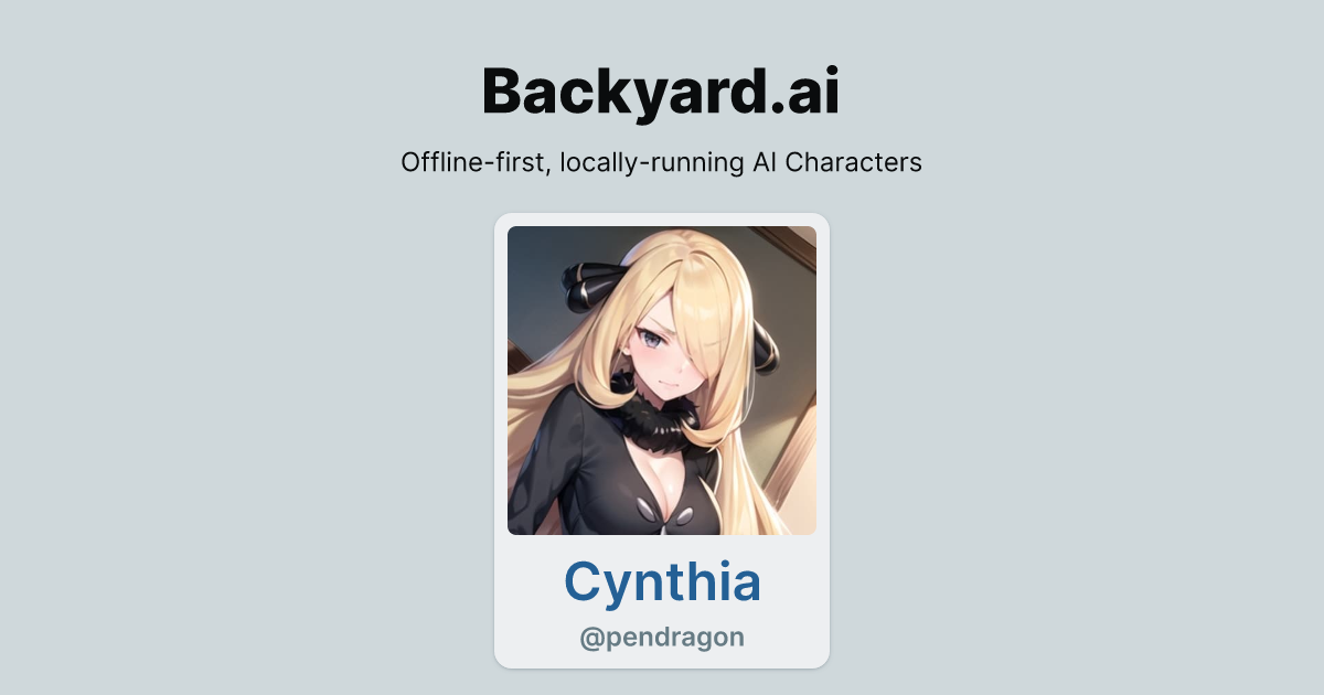 Backyard AI | Cynthia