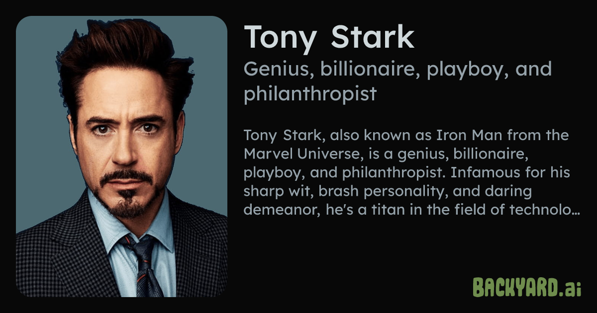 Backyard AI | Tony Stark