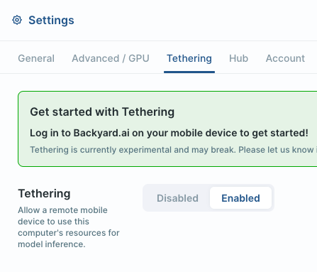 Tethering