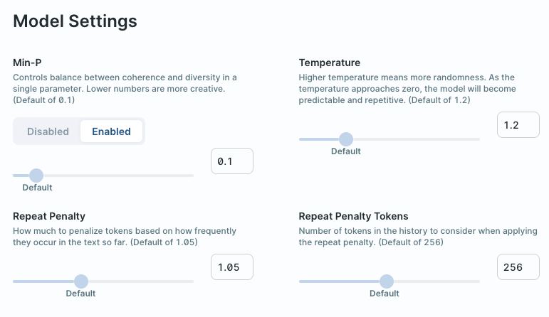 Model Parameters